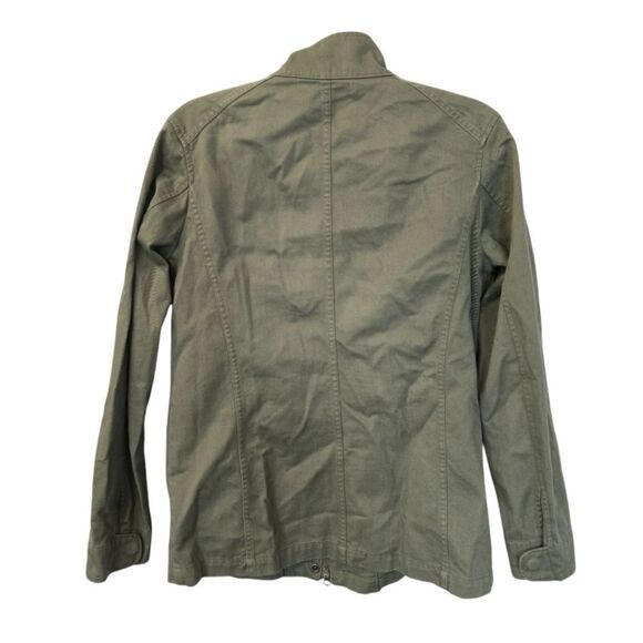 Vince -982 Women's Military Jacket Canvas Olive Green Utility Pockets Size S - Picture 4 of 9